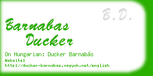 barnabas ducker business card